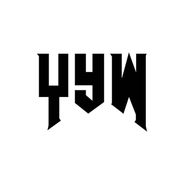 Diseño de logotipo de letra YYW para una empresa de tecnología Diseño del logotipo YYW combinación de colores blanco y negro Logotipo Y YW Vector Diseño YYW Icono YYW Alfabeto YYW Tipo de diseño del logotipo