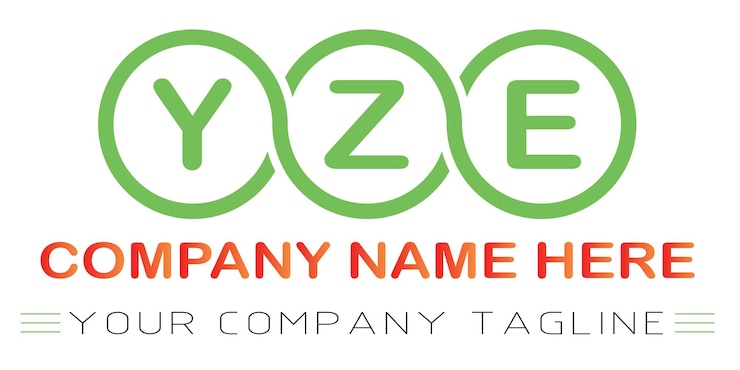 Vector diseño de logotipo de letra yze