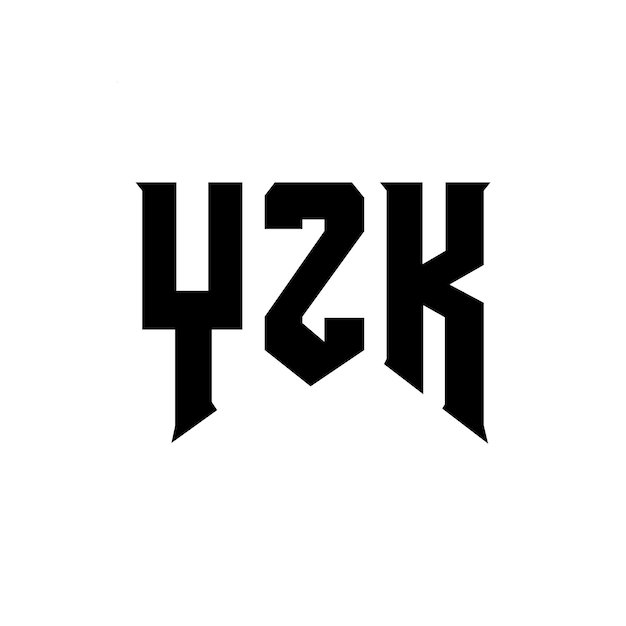 Diseño de logotipo de letra YZK para una empresa de tecnología Diseño del logotipo YZK combinación de colores blanco y negro YZK logotipo Vector YZK diseño YZK icono YZK alfabeto YZK tipografía diseño del logotipo