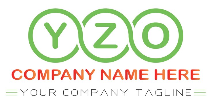 Vector diseño de logotipo de letra yzo