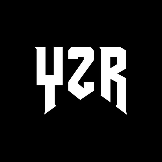 Diseño de logotipo de letra YZR para una empresa de tecnología Diseño de Logotipo YZR combinación de colores blanco y negro Logotipo Y ZR vector YZR diseño Icono YZR alfabeto YZR tipografía diseño de logotipo
