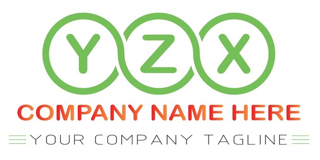 Diseño de logotipo de letra YZX