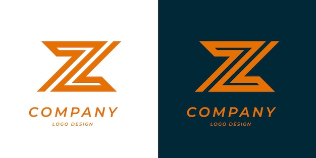 Diseño de logotipo de letra Z, logotipo de línea