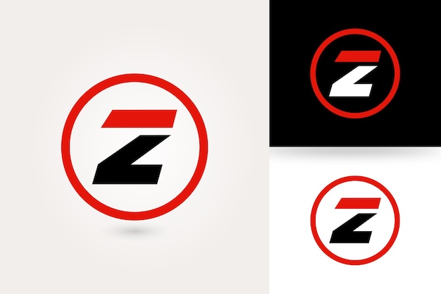 Diseño de logotipo de letra Z con plantilla de círculo