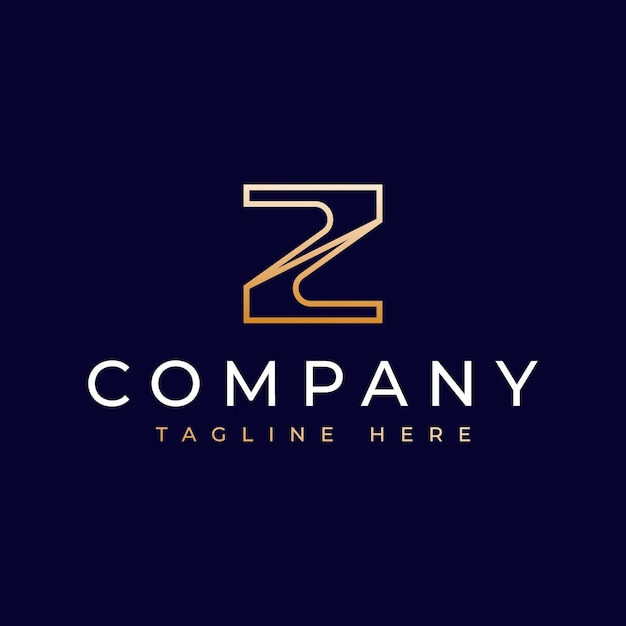 Diseño de logotipo de letra Z premium de lujo