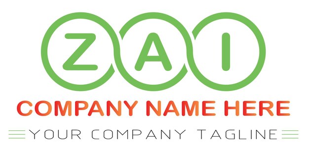 Diseño de logotipo de letra ZAI