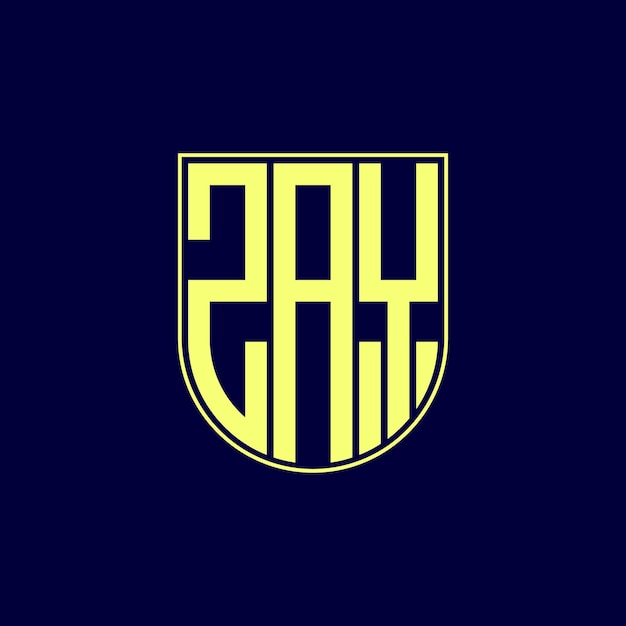 Diseño del logotipo de la letra zay