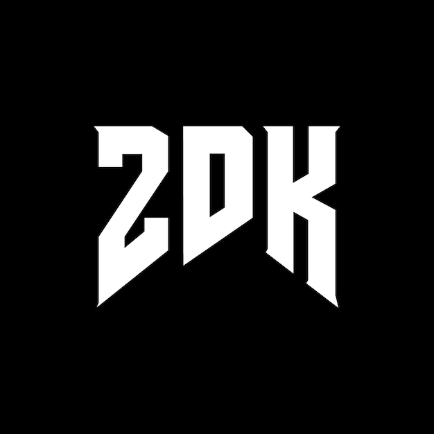 Diseño de logotipo de letra ZDK para una empresa de tecnología ZDK diseño de logotipo combinación de colores blanco y negro ZDK logotipo ZDK vector ZDK diseño ZDK icono ZDK alfabeto ZDK tipografía diseño de logo