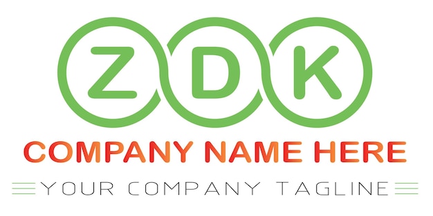 Diseño de logotipo de letra ZDK