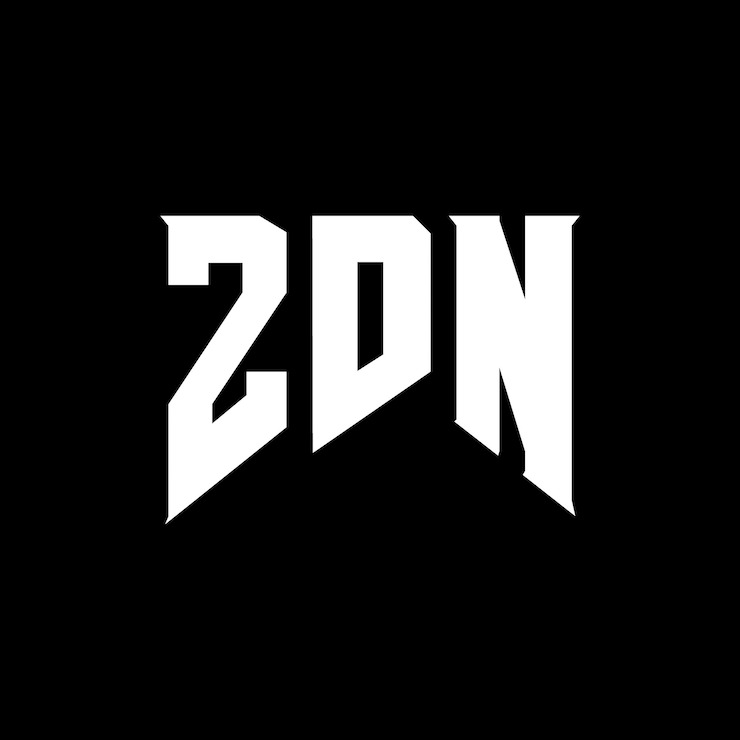 Vector diseño de logotipo de letra zdn para una empresa de tecnología diseño de logotipo zdn combinación de colores blanco y negro zdn logotipo zdn vector zdn diseño icono zdn alfabeto zdn tipografía diseño de logotipo