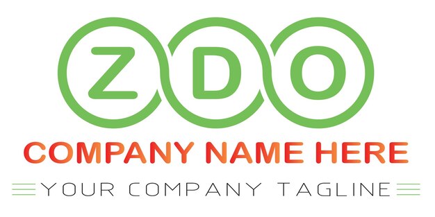 Diseño de logotipo de letra zdo