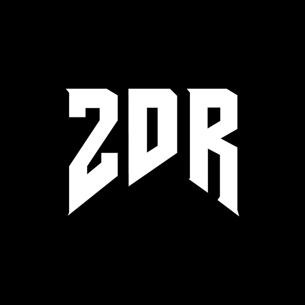 Diseño de logotipo de letra ZDR para la empresa de tecnología ZDR Diseño del logotipo ZDR combinación de colores blanco y negro ZDR Logotipo ZDR Vector ZDR diseño Icono ZDR Alfabeto ZDR Tipografía Diseño del Logotipo