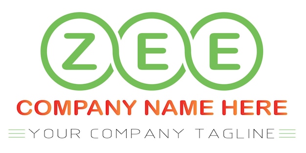 Vector diseño de logotipo de letra zee