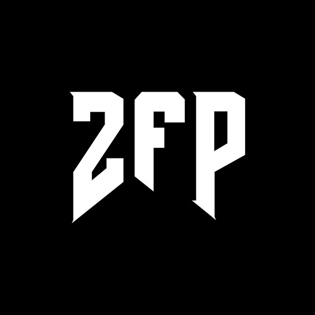 Diseño de logotipo de letra ZFP para una empresa de tecnología ZFP diseño de logotipo combinación de colores blanco y negro ZFP logotipo ZFP vector ZFP diseño ZFP icono ZFP alfabeto ZFP tipografía diseño del logotipo