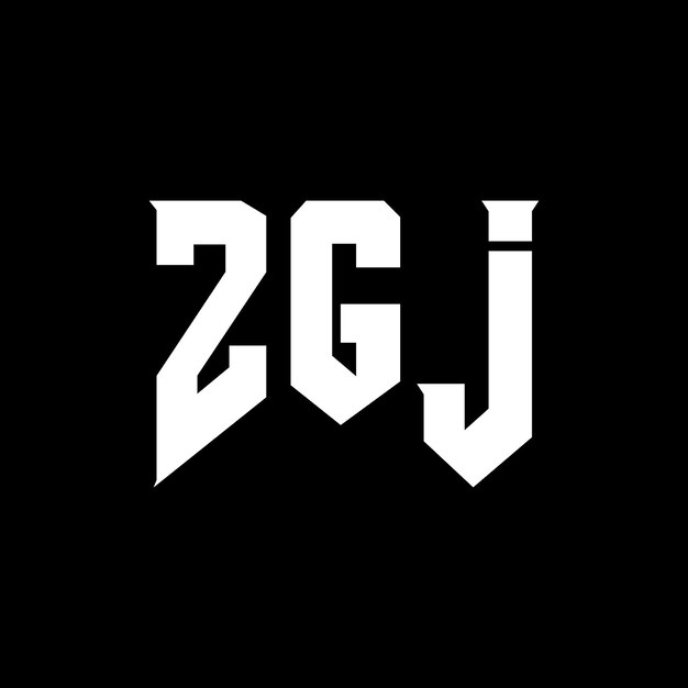 Diseño de logotipo de letra ZGJ para una empresa de tecnología Diseño del logotipo ZGJ combinación de colores blanco y negro ZGJ logo ZGJ vector ZGJ diseño Icono ZGJ alfabeto ZGJ tipografía diseño del logotipo