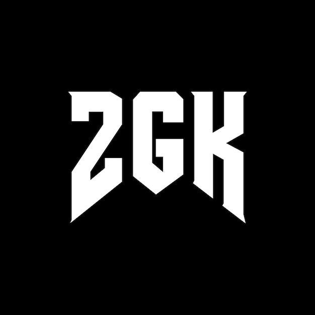Diseño de logotipo de letra ZGK para una empresa de tecnología Diseño del logotipo ZGK combinación de colores blanco y negro ZGK logo ZGK vector ZGK diseño Icono ZGK alfabeto ZGK tipografía diseño del logotipo