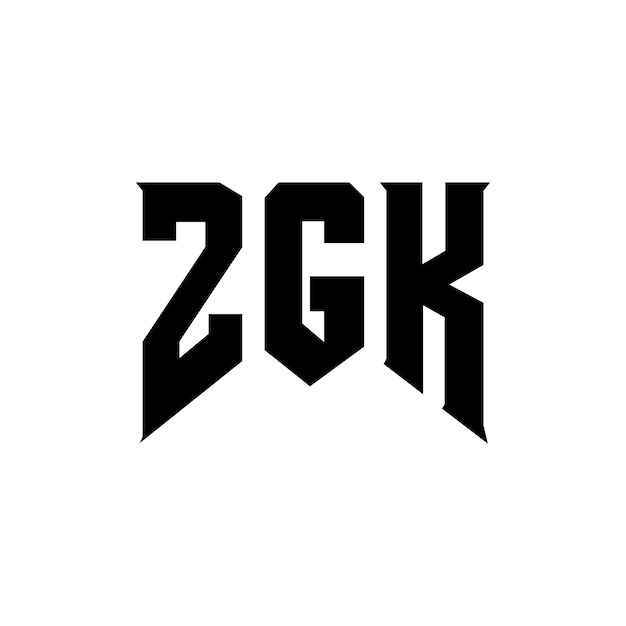 Diseño de logotipo de letra ZGK para una empresa de tecnología Diseño del logotipo ZGK combinación de colores blanco y negro ZGK logo ZGK vector ZGK diseño Icono ZGK alfabeto ZGK tipografía diseño del logotipo