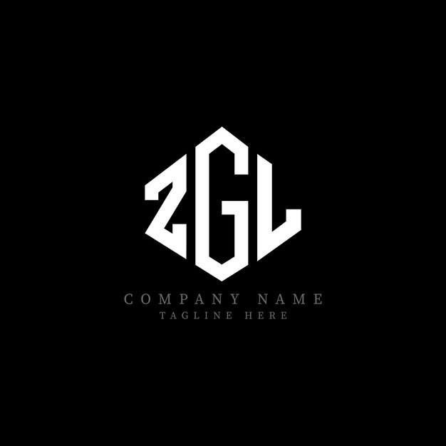 Diseño de logotipo de letra ZGL con forma de polígono ZGL polígono y forma de cubo diseño de logotipo ZGL hexágono patrón de logotipo vectorial colores blanco y negro ZGL monograma negocio y logotipo de bienes raíces