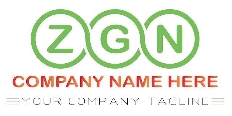 Vector diseño de logotipo de letra zgn