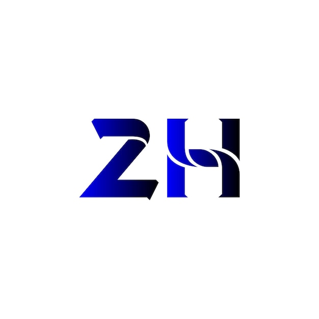 Vector diseño del logotipo de la letra zh