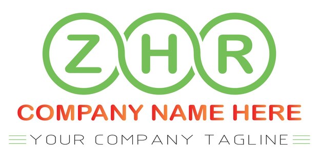 Diseño de logotipo de letra ZHR