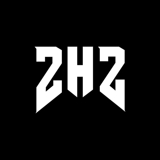 Diseño de logotipo de letra ZHZ para una empresa de tecnología Diseño del logotipo ZHZ combinación de colores blanco y negro ZHZ logo ZHZ vector ZHZ diseño Icono ZHZ alfabeto ZHZ tipografía diseño del logotipo
