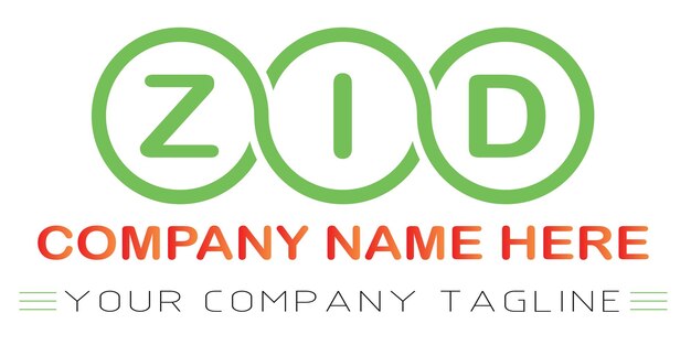 Diseño de logotipo de letra ZID