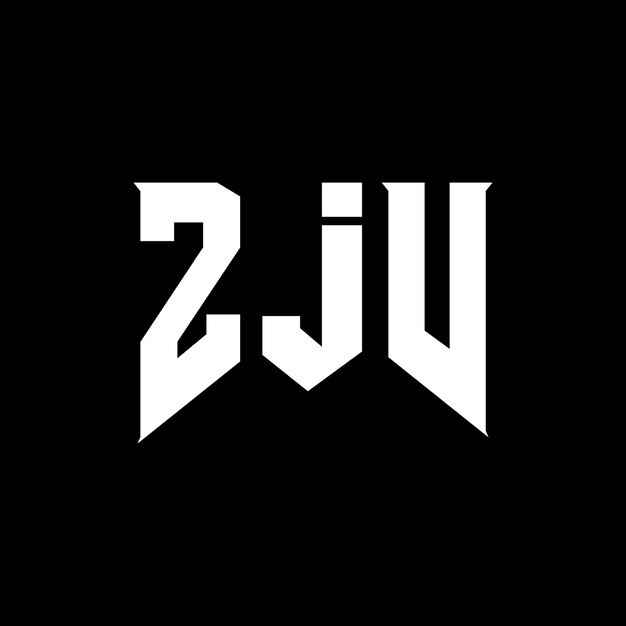 Diseño de logotipo de letra ZJV para una empresa de tecnología Diseño del logotipo ZJV combinación de colores blanco y negro Diseño del logó ZJV Vector ZJV Diseño del icono ZJV Alfabeto ZJV Tipoografía del logotipo Diseño