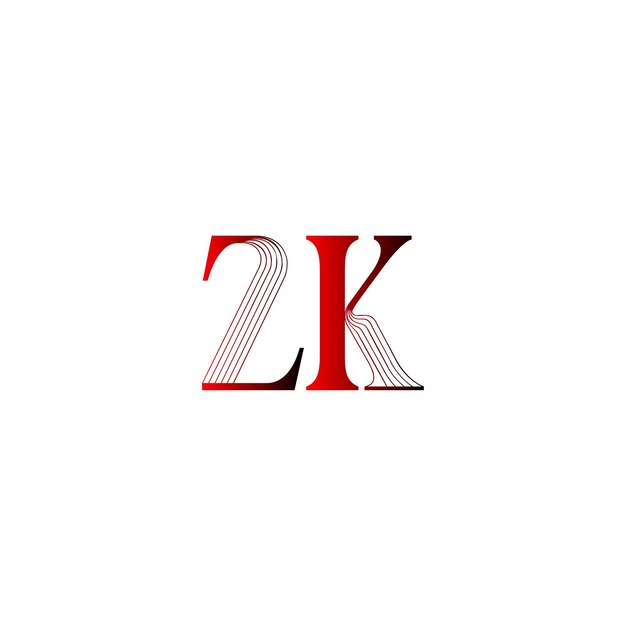 Diseño del logotipo de la letra zk