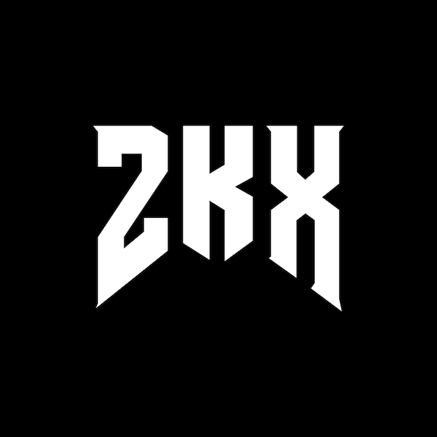 Diseño de logotipo de letra ZKX para una empresa de tecnología Diseño de Logotipo ZKX combinación de colores blanco y negro ZKX logo ZKX vector ZKX diseño Icono ZKX alfabeto ZKX tipografía diseño de logotipo