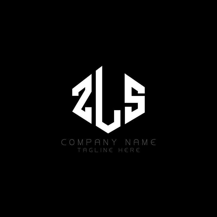 Vector diseño de logotipo de letra zls con forma de polígono zls polígono y forma de cubo diseño de logotipo zls hexágono patrón de logotipo vectorial colores blanco y negro zls monograma negocio y logotipo de bienes raíces