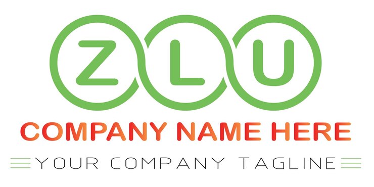Vector diseño de logotipo de letra zlu