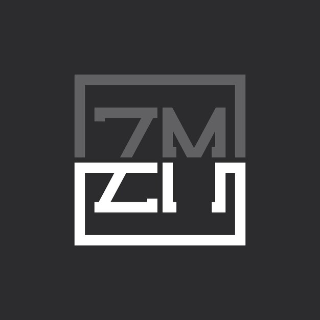 Diseño de logotipo de letra ZM minimalista creativo moderno Monograma de logotipo ZM para cualquier negocio