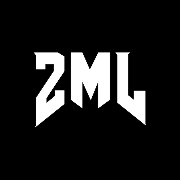 Diseño de logotipo de letra ZML para una empresa de tecnología ZML diseño de logotipo combinación de colores blanco y negro ZML logotipo ZML vector ZML diseño icono ZML alfabeto ZML tipografía diseño de Logotipo