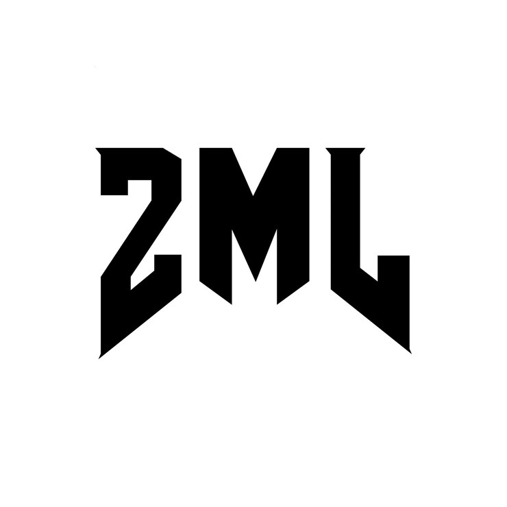 Vector diseño de logotipo de letra zml para una empresa de tecnología zml diseño de logotipo combinación de colores blanco y negro zml logotipo zml vector zml diseño icono zml alfabeto zml tipografía diseño de logotipo