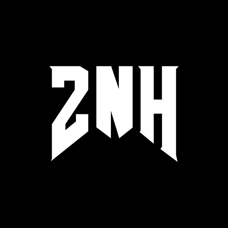 Vector diseño de logotipo de letra znh para la compañía de tecnología znh diseño de logotipo combinación de colores blanco y negro znh logotipo znh vector znh diseño icono znh alfabeto znh tipografía diseño de logo