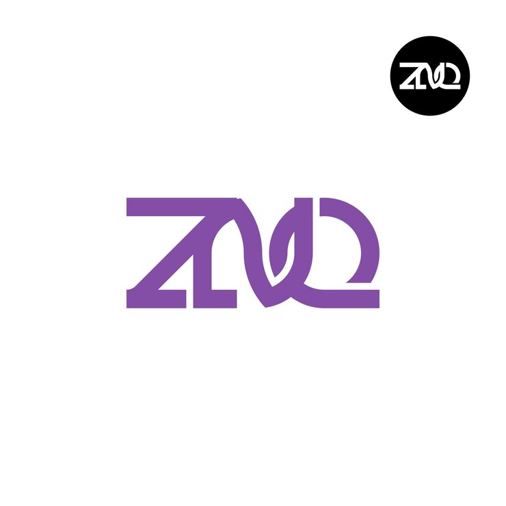 Vector diseño del logotipo de la letra znq monograma
