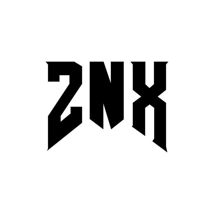 Vector diseño de logotipo de letra znx para la compañía de tecnología znx diseño de logotipo combinación de colores blanco y negro znx logotipo znx vector znx diseño znx icono znx alfabeto znx tipografía diseño de logotipo