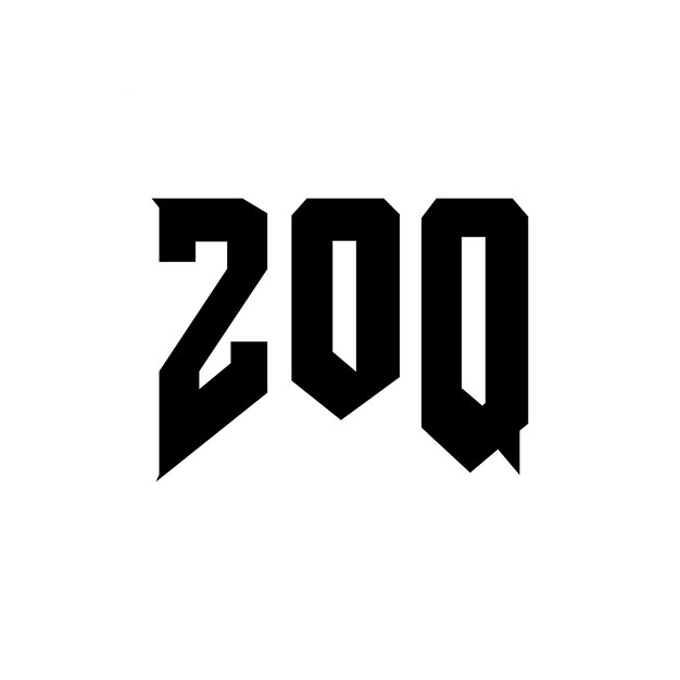 Diseño de logotipo de letra ZOQ para una empresa de tecnología ZOQ diseño de logotipo combinación de colores blanco y negro ZOQ logotipo ZOQ vector ZO Q diseño ZOQ icono ZOQ alfabeto ZOQ tipografía diseño de logotip
