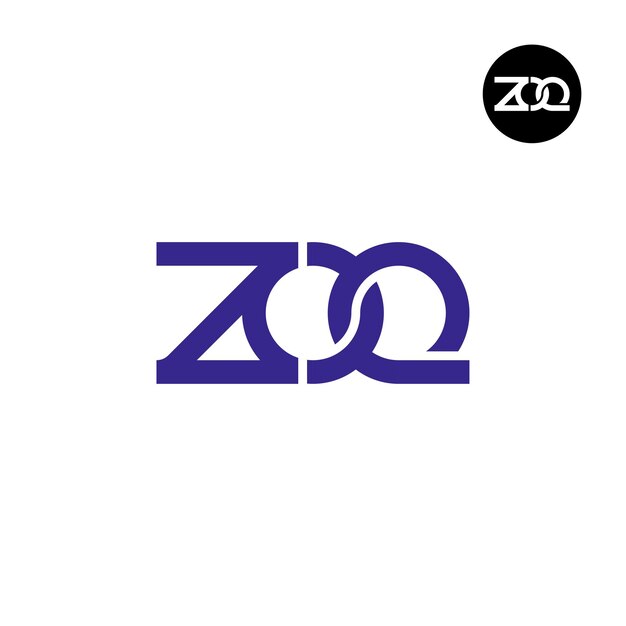 Diseño del logotipo de la letra ZOQ Monograma