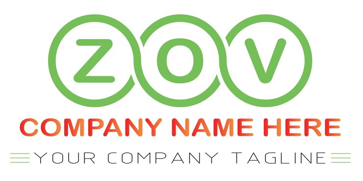Vector diseño de logotipo de letra zov