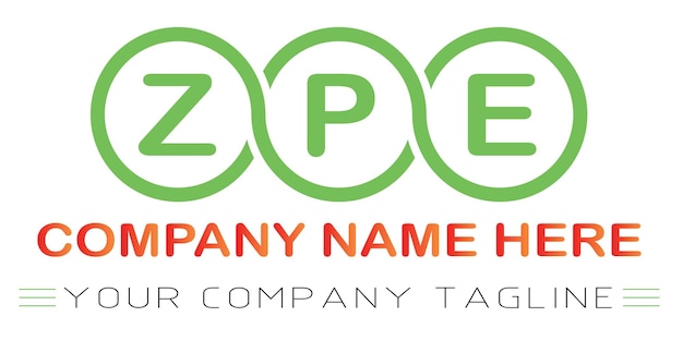 Diseño de logotipo de letra ZPE