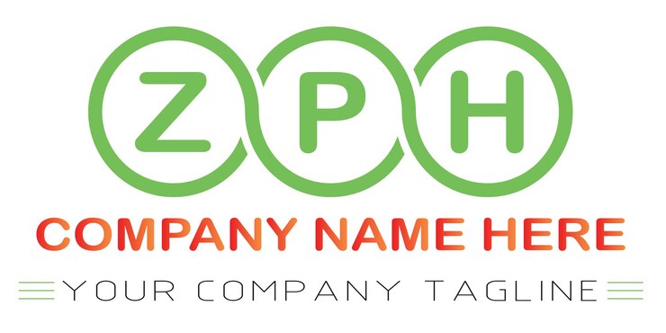 Vector diseño de logotipo de letra zph