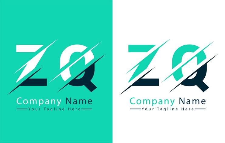 Vector diseño del logotipo de la letra zq concepto ilustración del logotipo vectorial