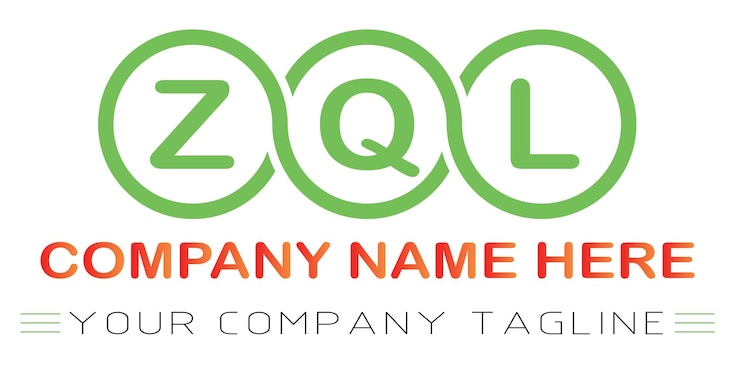 Vector diseño de logotipo de letra zql
