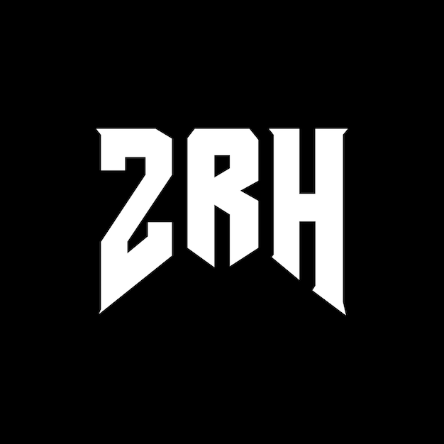 Diseño de logotipo de letra ZRH para una empresa de tecnología Diseño del logotipo ZRH combinación de colores blanco y negro ZRH logo ZRH vector ZRH diseño ZRH icono ZRH alfabeto ZRH tipografía diseño del logotipo