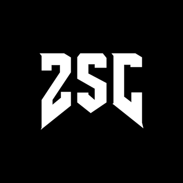 Diseño de logotipo de letra ZSC para una empresa de tecnología Diseño de Logotipo ZSC combinación de colores blanco y negro ZSC logotipo ZSC vector ZSC diseño Icono ZSC alfabeto ZSC tipografía diseño de logotipo