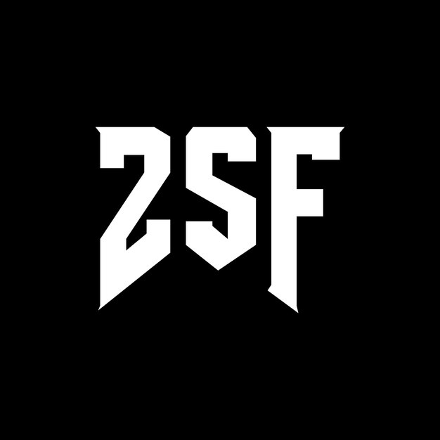 Diseño de logotipo de letra ZSF para la empresa de tecnología ZSF diseño de logotipo combinación de colores blanco y negro ZSF logotipo ZSF vector ZSF diseño icono ZSF alfabeto ZSF tipografía diseño de logo
