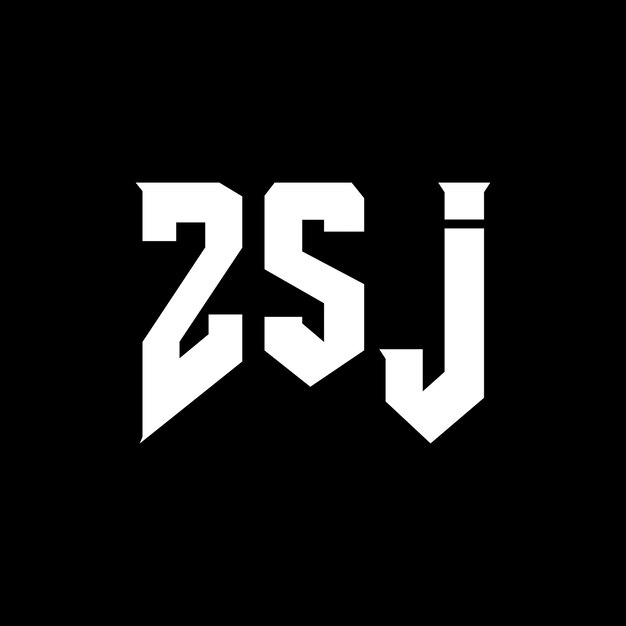 Diseño de logotipo de letra ZSJ para una empresa de tecnología Diseño del logotipo ZSJ combinación de colores blanco y negro ZSJ logo ZSJ vector ZSJ diseño Icono ZSJ alfabeto ZSJ tipografía diseño del logotipo