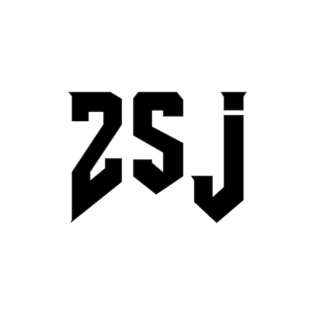 Diseño de logotipo de letra ZSJ para una empresa de tecnología Diseño del logotipo ZSJ combinación de colores blanco y negro ZSJ logo ZSJ vector ZSJ diseño Icono ZSJ alfabeto ZSJ tipografía diseño del logotipo